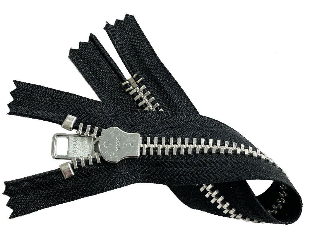 YKK #10 Aluminum Metal Closed End Zippers Extra Heavy Duty Color Black 6